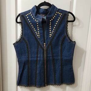 Denim Zip Vest